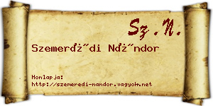 Szemerédi Nándor névjegykártya